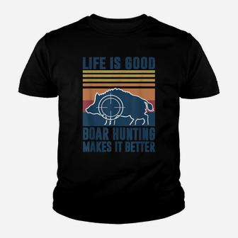 Hog Hunting Gifts For Men Women Wild Boar Pig Hunter Youth T-shirt | Crazezy