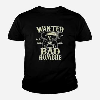 Hombre Wanted Funny Cinco De Mayo Youth T-shirt | Crazezy UK
