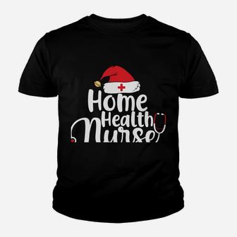 Home Health Nurse Christmas Craw Santa's Favorite Nurse Xmas Sweatshirt Youth T-shirt | Crazezy CA