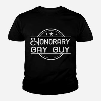 Honorary Gay Guy Funny Pride Ally Youth T-shirt | Crazezy