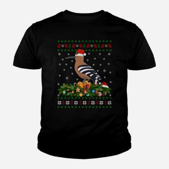 Hoopoes Bird Lover Xmas Santa Hat Ugly Hoopoes Christmas Sweatshirt Youth T-shirt | Crazezy AU