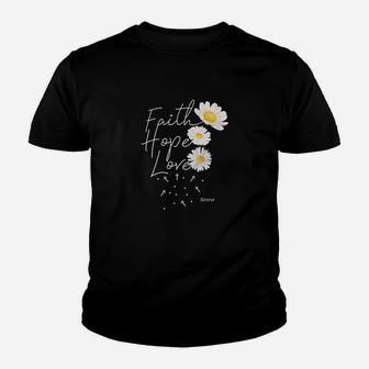 Hope Faith N Christian Love Flower For Women Youth T-shirt | Crazezy