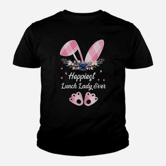 Hoppiest Lunch Lady Ever Women Easter Day Bunny Youth T-shirt | Crazezy DE