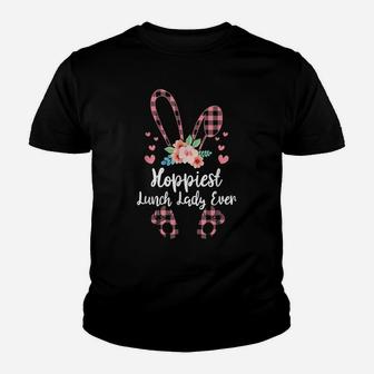 Hoppiest Lunch Lady Ever Women Easter Day Bunny Youth T-shirt | Crazezy AU