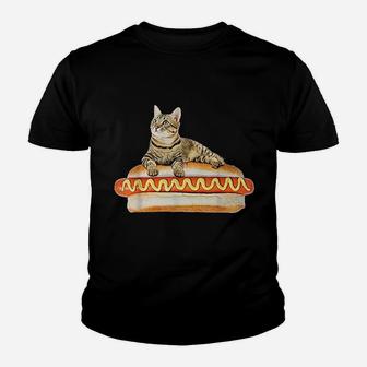 Hot Dog Cat Youth T-shirt | Crazezy CA