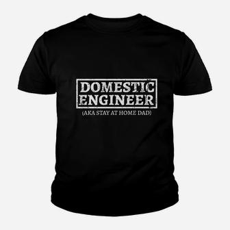 House Husband Domestic Engineer Stay At Home Dad Gift Youth T-shirt | Crazezy UK