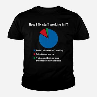 How I Fix Stuff Working In It Helpdesk Tech Christmas Gifts Youth T-shirt | Crazezy