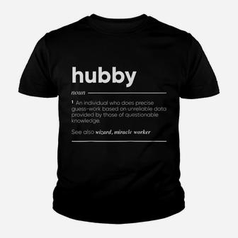 Hubby Husband Definition Funny Noun Raglan Baseball Tee Youth T-shirt | Crazezy
