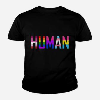 Human Flag Lgbt Gay Pride Month Pullover Youth T-shirt | Crazezy UK
