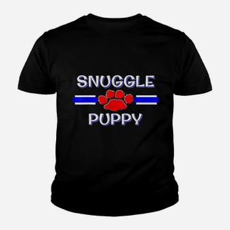 Human Snuggle Puppy Youth T-shirt | Crazezy