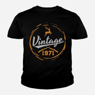 Hunters 50Th Birthday Vintage 1971 Youth T-shirt | Crazezy CA