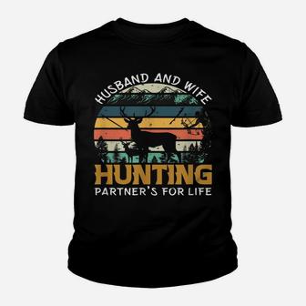 Husband And Wife Hunting Partners For Life Youth T-shirt | Crazezy
