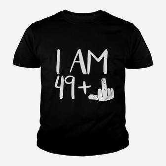 I Am 49 Plus 1 With Middle Finger Youth T-shirt | Crazezy AU