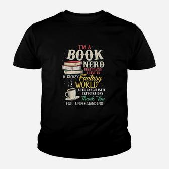 I Am A Book Nerd Book Lover Youth T-shirt | Crazezy