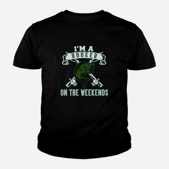 I Am A Hooker On The Weekends Fishing Youth T-shirt | Crazezy AU