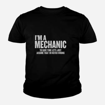 I Am An Mechanic Youth T-shirt | Crazezy DE