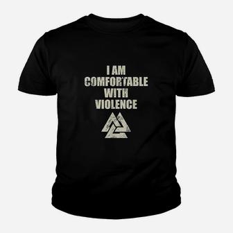 I Am Comfortable With Viking Youth T-shirt | Crazezy