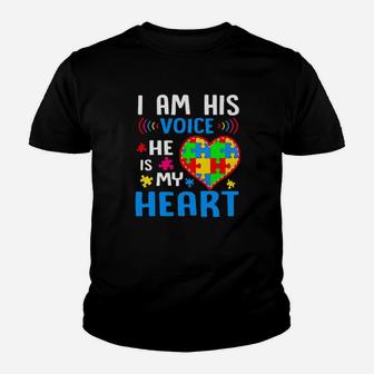 I Am His Voice He Is My Heart Youth T-shirt - Monsterry DE
