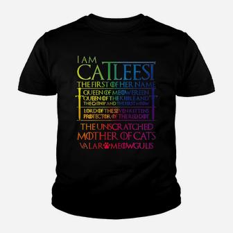 I Am The Catleesi Mother Of Cats Shirt - Funny Cat Shirt Youth T-shirt | Crazezy UK