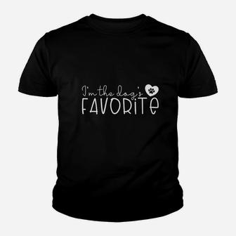 I Am The Dogs Favorite Cute Dog Mom Youth T-shirt | Crazezy CA