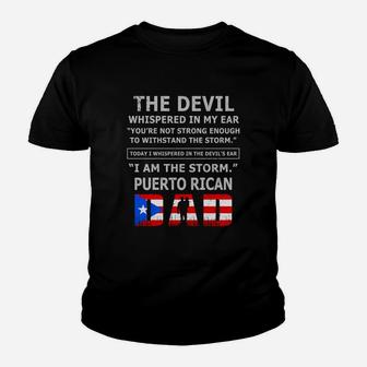 I Am The Storm Puerto Rican Dad Youth T-shirt - Thegiftio