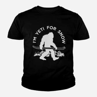 I Am Yeti For Snow Skiing Youth T-shirt | Crazezy