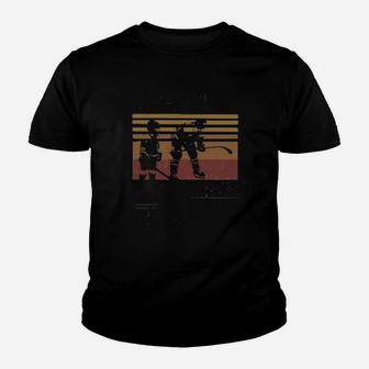 I Asked God For A Hockey Partner He Sent Me My Son Vintage Youth T-shirt - Monsterry DE