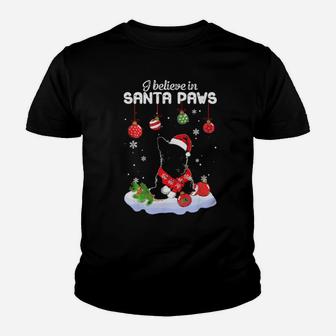 I Believe In Santa Paws Scottish Terrier Gift Youth T-shirt - Monsterry