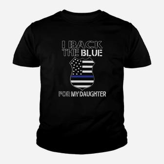 I Black The Blue For My Daughter Youth T-shirt - Monsterry CA