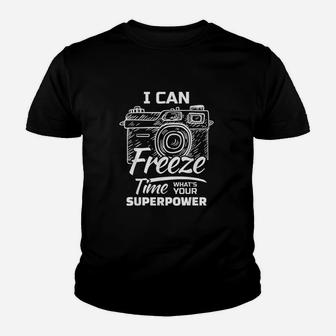 I Can Freeze Time Whats Your Superpower Youth T-shirt | Crazezy DE