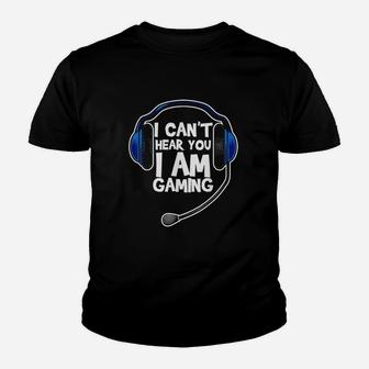 I Cant Hear You I Am Gaming Computer Video Gamers Youth T-shirt | Crazezy DE