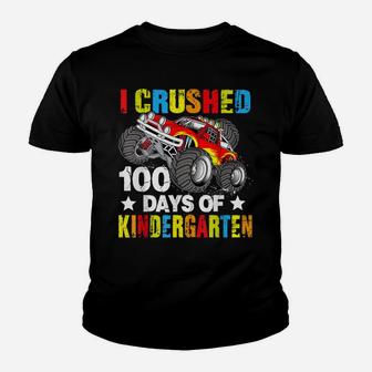 I Crushed 100 Day Of Kindergarten Gift Students Teachers Youth T-shirt | Crazezy UK