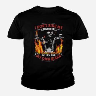 I Do Ride My Own Biker Youth T-shirt - Monsterry