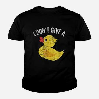 I Dont Give A Duck Distressed Vintage Look Youth T-shirt | Crazezy