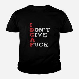 I Dont Give A F Ck Youth T-shirt | Crazezy CA