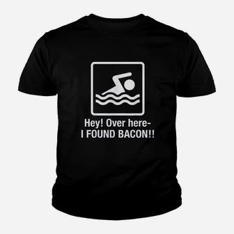 I Found Bacon Bacon Swimming Youth T-shirt | Crazezy UK
