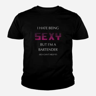 I Hate Being But Im A Bartender Bar Club Youth T-shirt | Crazezy
