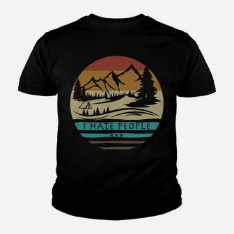 I Hate People Retro Vintage Funny Camping Gift Youth T-shirt | Crazezy AU