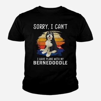 I Have Plans With My Bernedoodle Funny Dog Lover Youth T-shirt | Crazezy AU