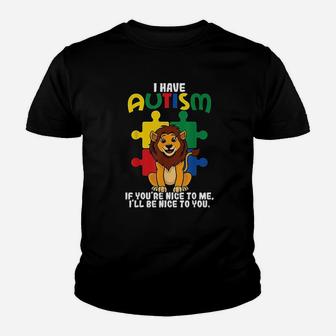 I Have Puzzle Piece Lion Awareness Day Asperger Gift Youth T-shirt | Crazezy