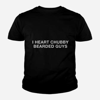 I Heart Chubby Bearded Guys Youth T-shirt | Crazezy