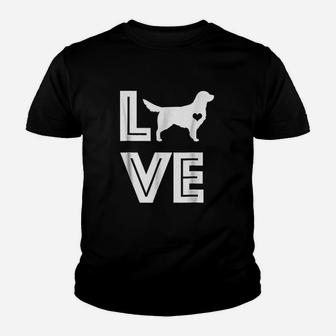 I Heart Dogs Golden Retriever Pet Lover Gift Youth T-shirt | Crazezy UK