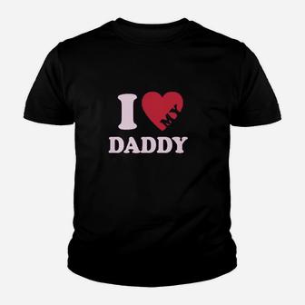 I Heart Love My Daddy Youth T-shirt | Crazezy