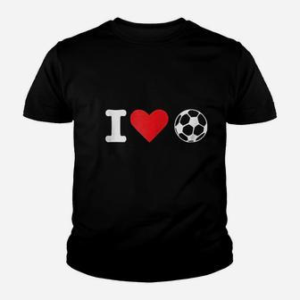 I Heart Love Soccer Youth T-shirt | Crazezy