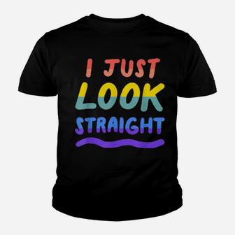 I Just Look Straight Gay Lesbian Lgbtq Pride Flag Youth T-shirt - Monsterry CA