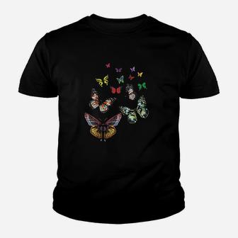 I Just Love Butterflies Youth T-shirt | Crazezy