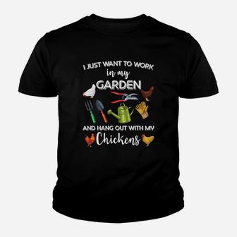I Just Want To Work In My Garden Youth T-shirt - Thegiftio