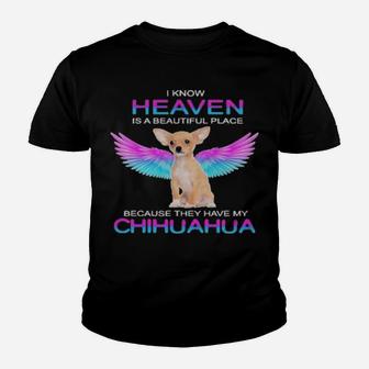 I Know Heaven Is A Beautiful Place Because They Have My Chihuahua Youth T-shirt - Monsterry UK