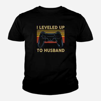 I Leveled Up To Husband Youth T-shirt - Monsterry