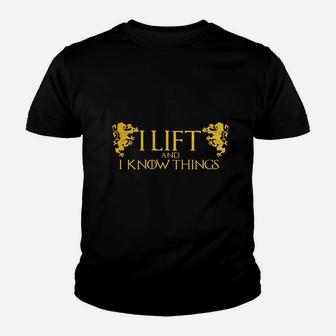 I Lift And I Know Things Youth T-shirt | Crazezy CA